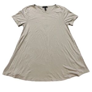 Eileen Fisher Gray Short Sleeve Shirt Top Blouse Petite Size PP(2P-4P) Classic